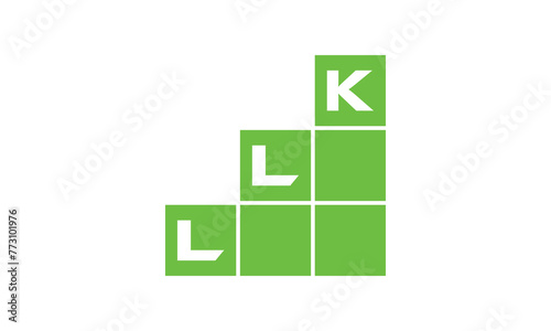 LLK initial letter financial logo design vector template. economics, growth, meter, range, profit, loan, graph, finance, benefits, economic, increase, arrow up, grade, grew up, topper, company, scale photo