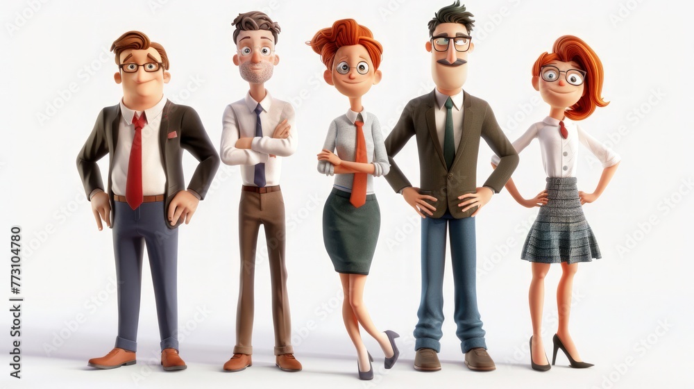 Cartoon character of a man, businessman in a suit. Isolated avatar in different poses for graphic design and advertising. Cartoon character of a man, businessman in a suit. Isolated avatar in different poses for graphic design and advertising.