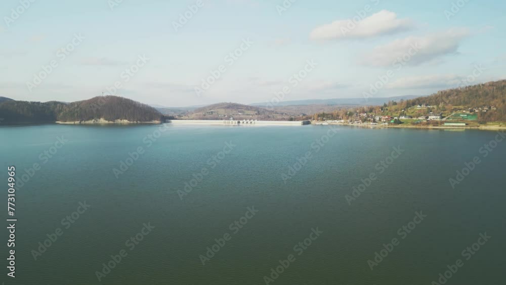 view of the Solina dam reservoir view of the Solina dam reservoir