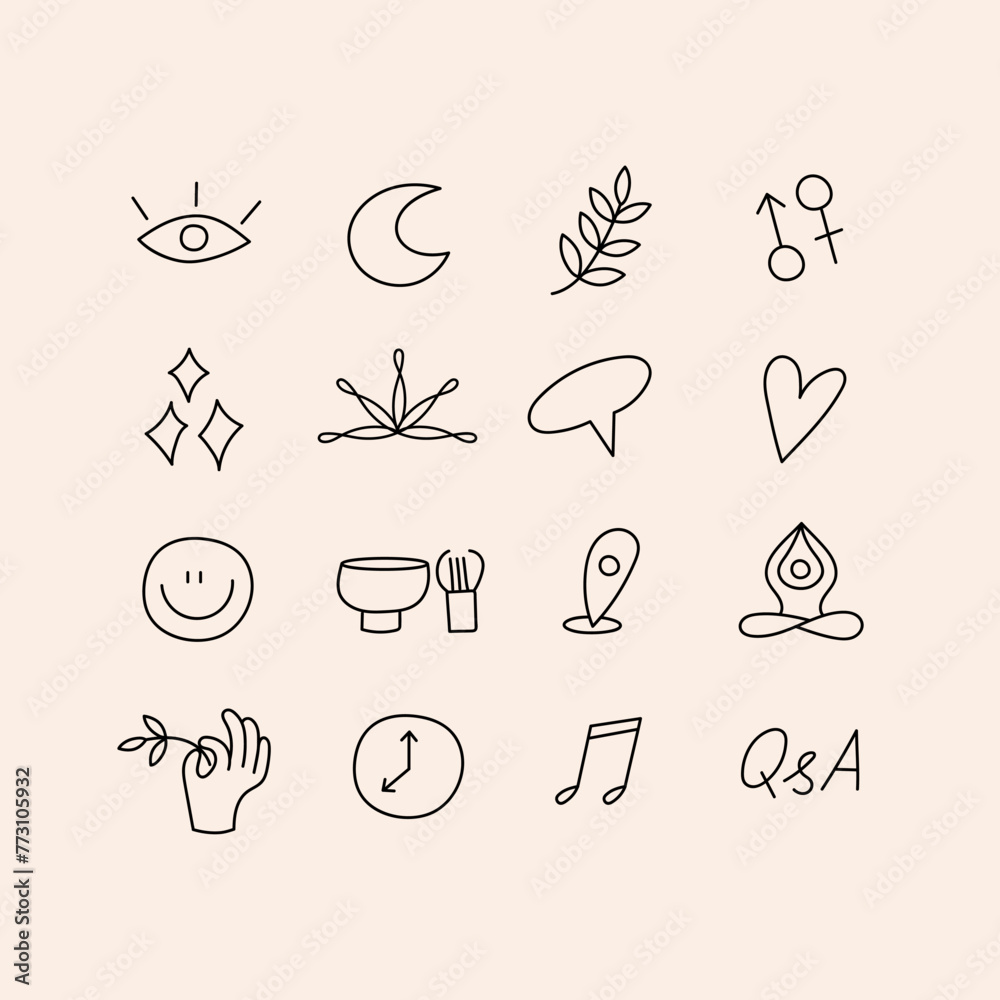 Vector set design colorful templates icons and emblems for yoga Vector set design colorful templates icons and emblems for yoga