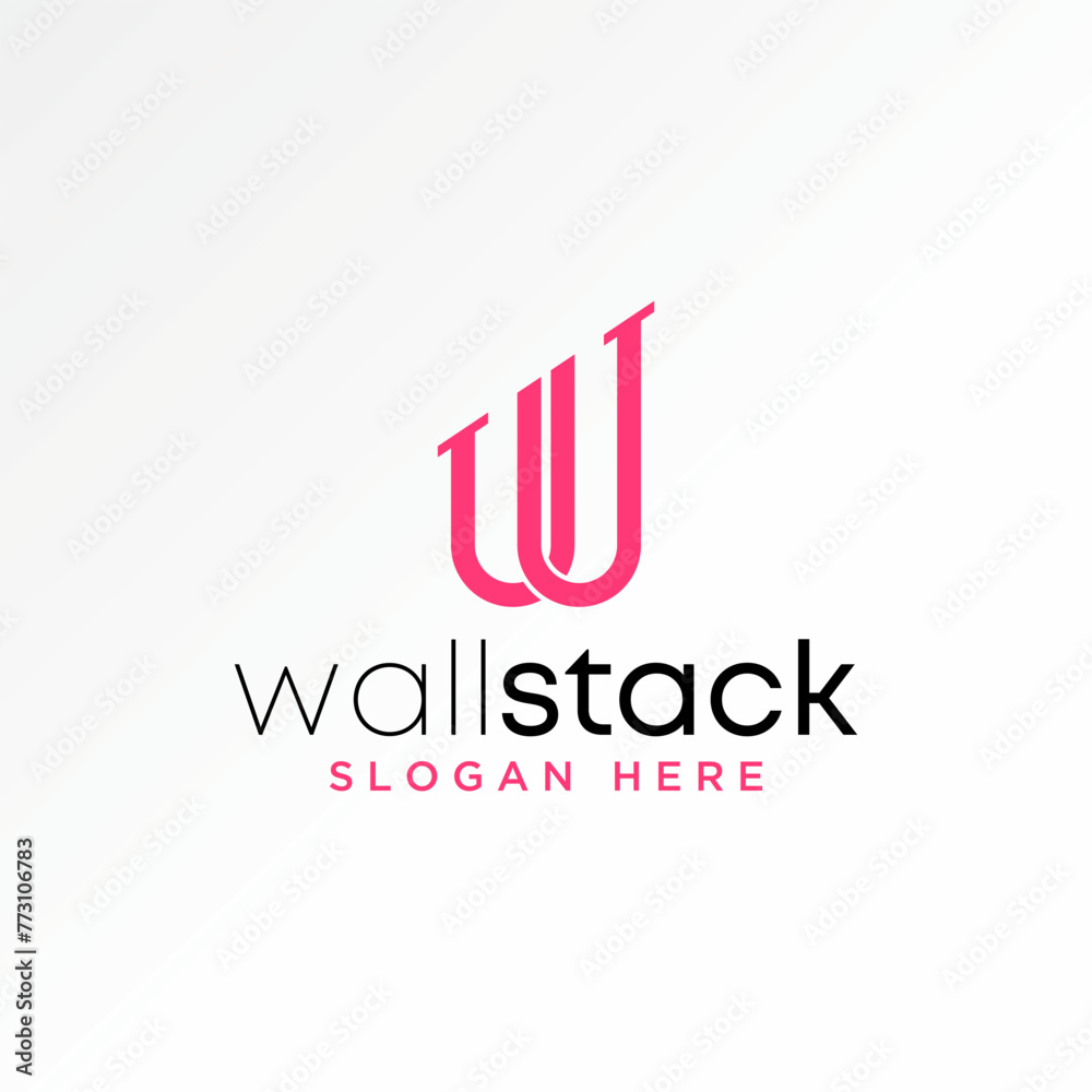 Logo design graphic concept creative premium vector stock letter initial W or UU font line connected up chart. Related to typography monogram branding Logo design graphic concept creative premium vector stock letter initial W or UU font line connected up chart. Related to typography monogram branding
