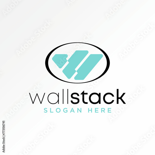 Logo design graphic concept creative premium abstract vector stock letter initial W font cut up chart trending. Related typography monogram branding