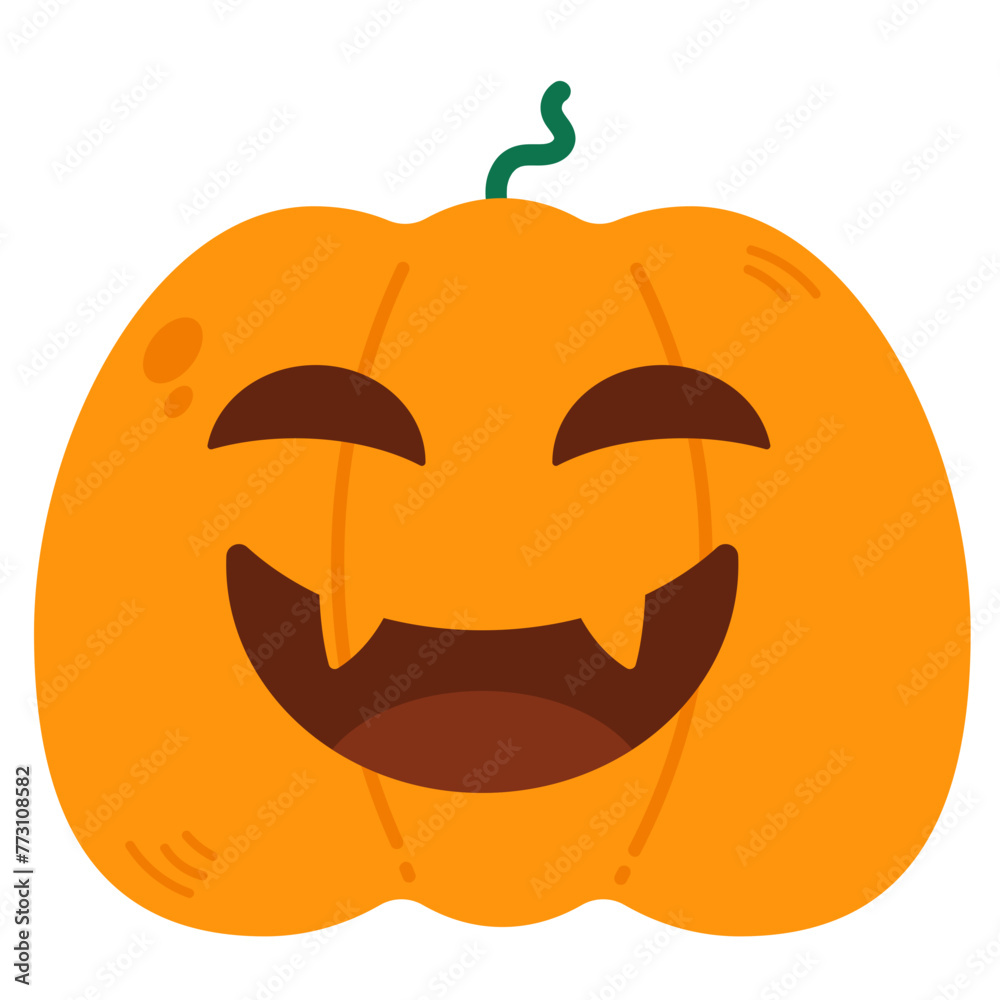 Naklejka premium Halloween Cute Pumpkins