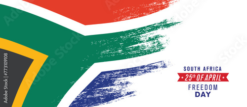 South Africa happy freedom day greeting card, banner vector illustration
