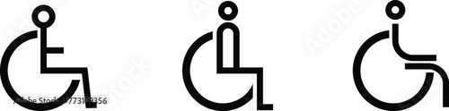 disability line icon. disabled simple icon. wheelchair icon vector illustration	