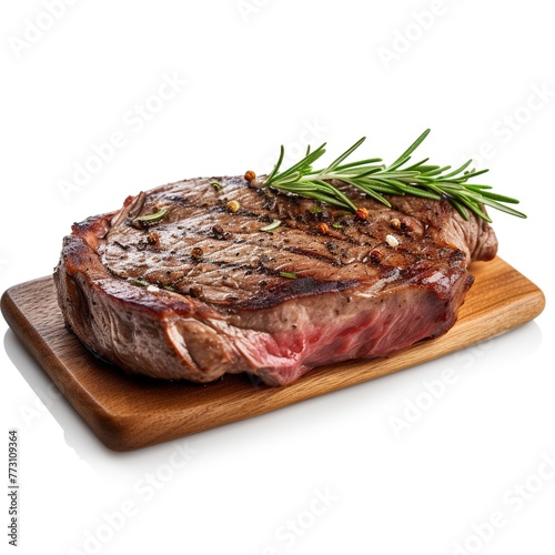 steak with rosemary