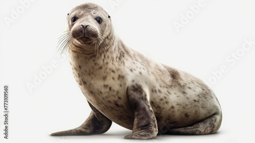 Seal  Seals  Seal Pup on White Background