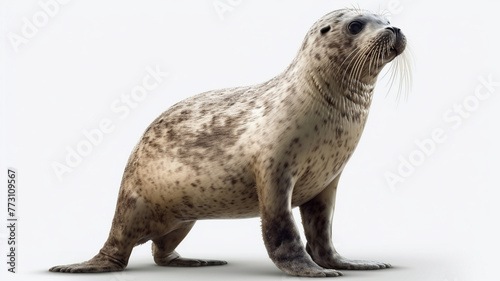 Seal, Seals, Seal Pup on White Background