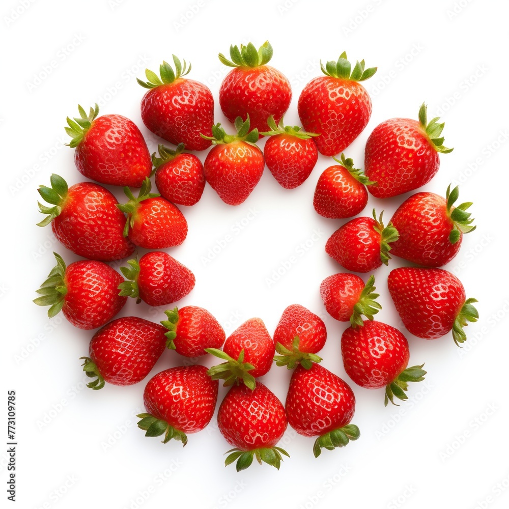 strawberries on white background strawberries on white background