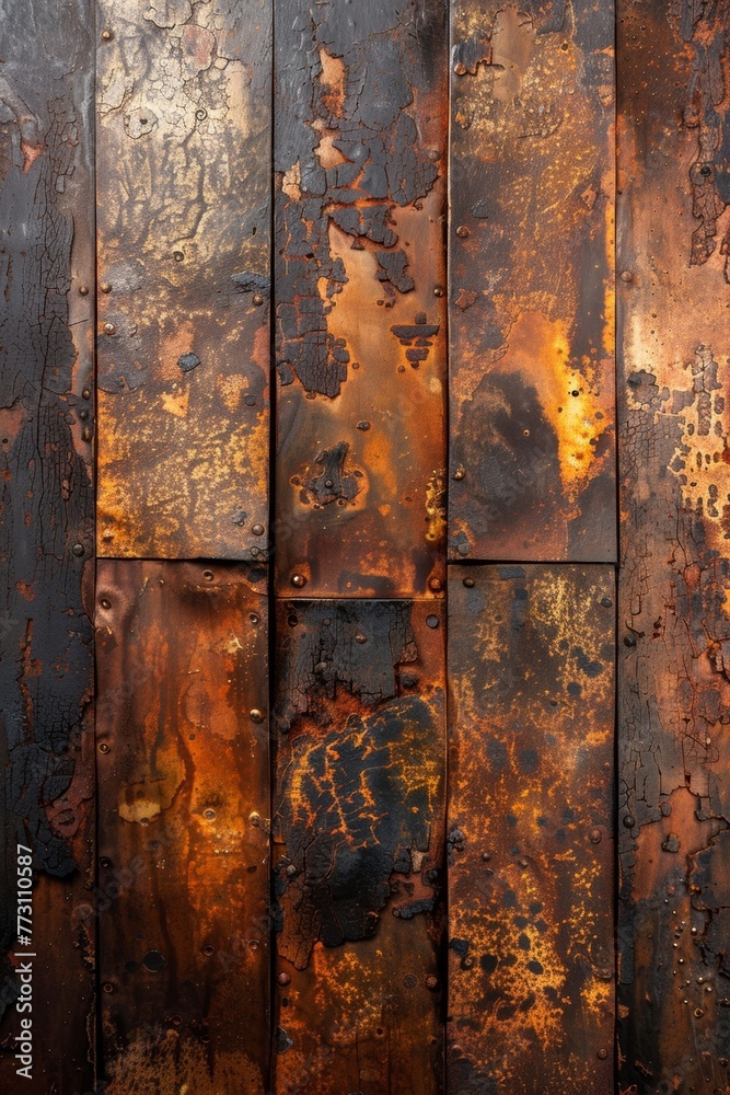 Vivistare wallpaper by Crear una producintuginem of copper where the metal oxidizes before the eyes of the viewers.