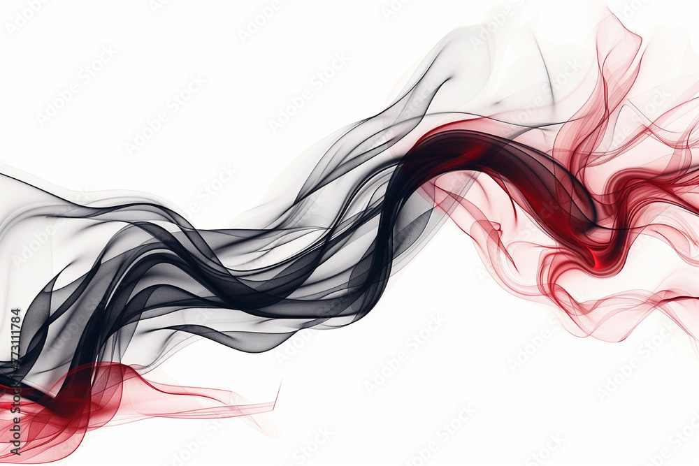 Red and black smoke, shape, motion, physical structure, pattern Red and black smoke, shape, motion, physical structure, pattern