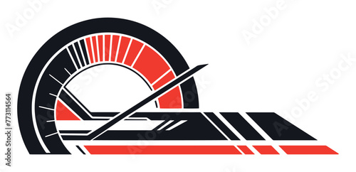 Street racing colorful vintage logotype