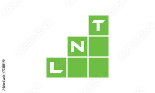 LNT initial letter financial logo design vector template. economics, growth, meter, range, profit, loan, graph, finance, benefits, economic, increase, arrow up, grade, grew up, topper, company, scale photo