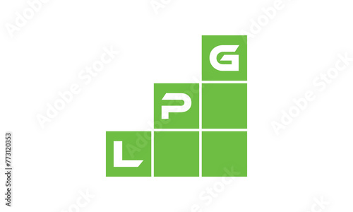 LPG initial letter financial logo design vector template. economics, growth, meter, range, profit, loan, graph, finance, benefits, economic, increase, arrow up, grade, grew up, topper, company, scale