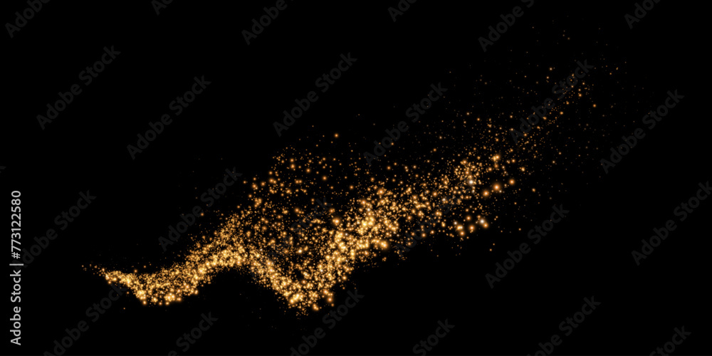 Sparks of dust and golden stars shine with special light. Vector sparks on transparent dark background. Christmas light effect. Sparkling magic dust particles. Sparks of dust and golden stars shine with special light. Vector sparks on transparent dark background. Christmas light effect. Sparkling magic dust particles.