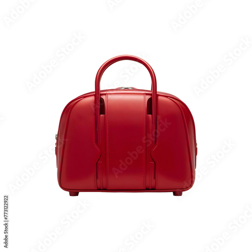 Elegant Red Leather Bag: A Blend of Style & Utility