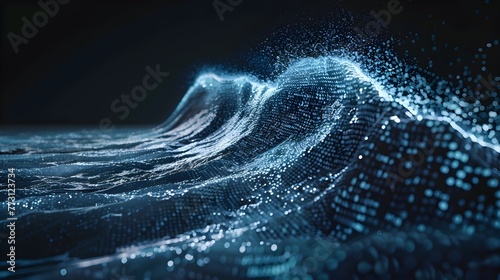 Surging Digital Tsunami An Abstract Visualization of Big Data and Technological Momentum