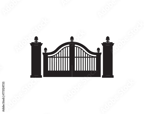 Gate icon vector design symbol of gate icon vector design.