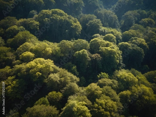 Aerial view of Earth's forests and fields