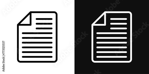 Legal Contract and Document Icons. Agreement Paperwork and Note Page Symbols.