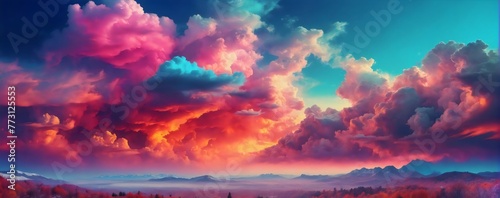 Colorful clouds in the sky 