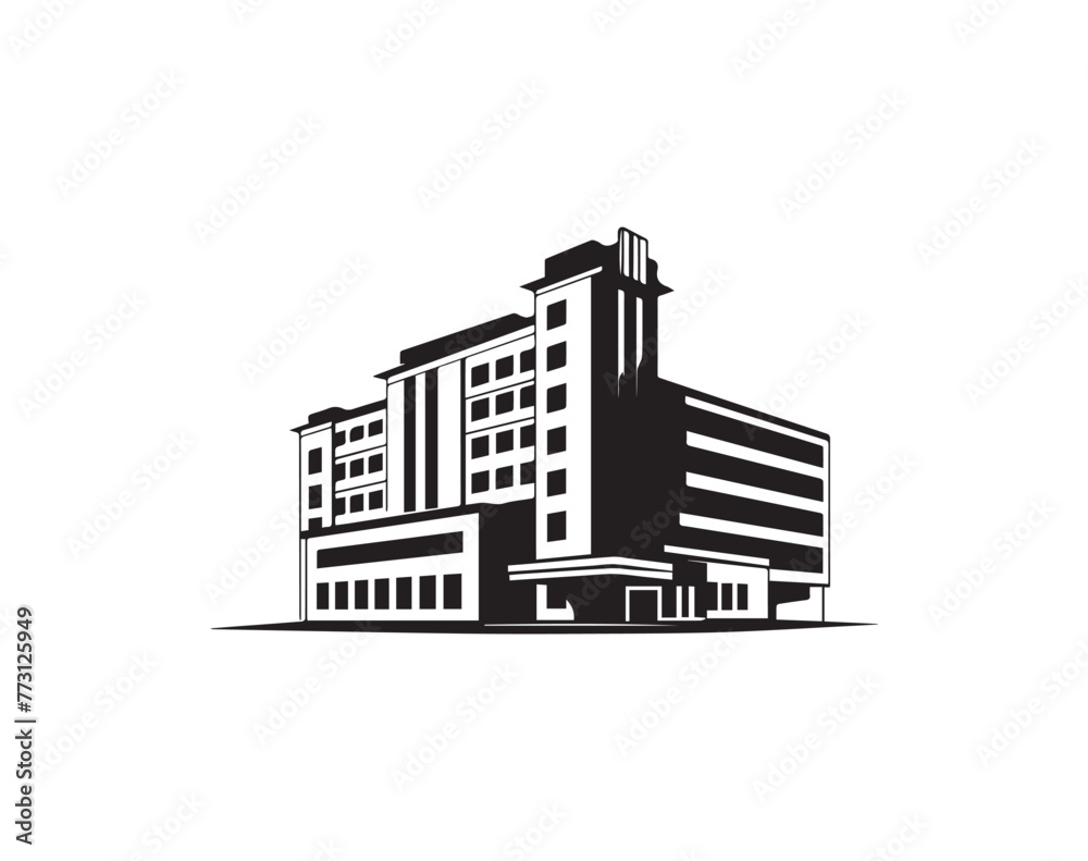 Building icon and symbol vector illustration. Building and architecture logo design.