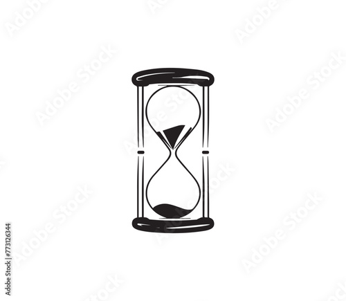 Hourglass icon. Sand clock sign. Sand clock symbol. Flat design style.