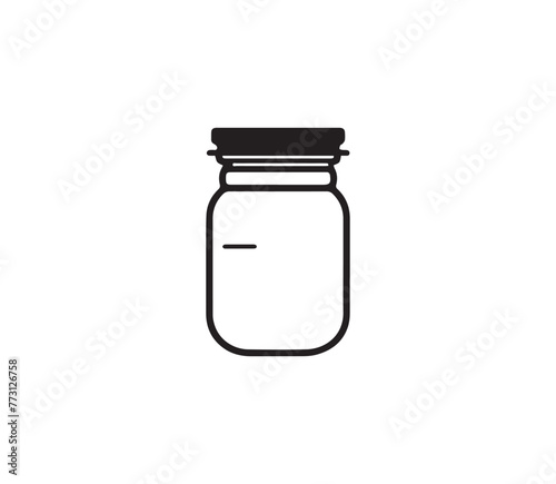 Mason jar icon . vector illustration