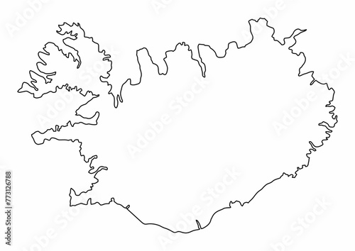 Iceland map outline