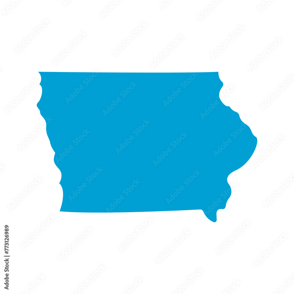 Lowa United States Map Design Elements Vector Illustration with Silhouettes and Geographic Boundary Lowa United States Map Design Elements Vector Illustration with Silhouettes and Geographic Boundary