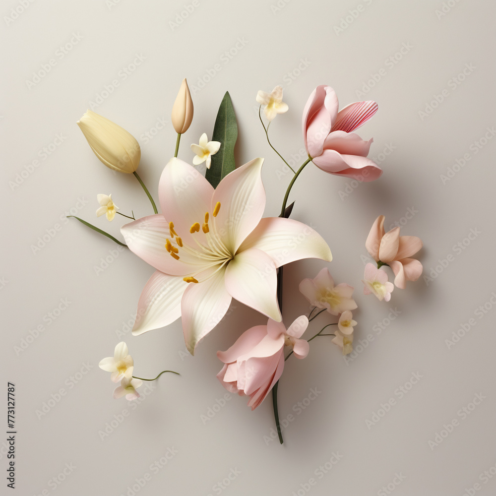 Flower on isolated background, AI Generative. Flower on isolated background, AI Generative.