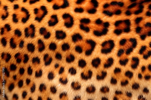 a close up of a leopard fur