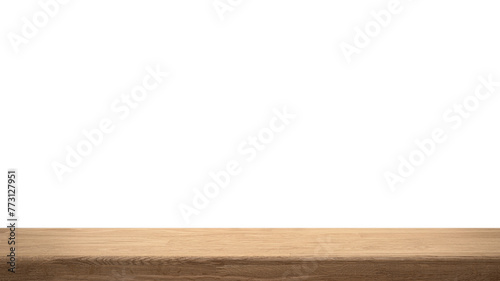 A bare oak wood surface with a smooth, clean backdrop