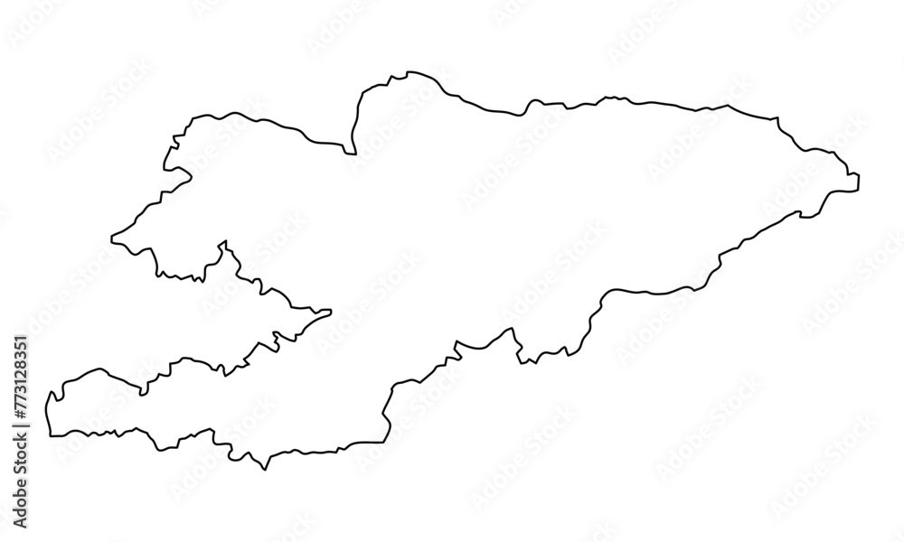 Kyrgyzstan outline map Kyrgyzstan outline map