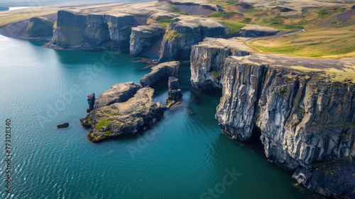 Majestic fjords cutting through Icelandic landscapes