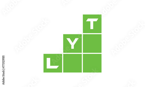 LYT initial letter financial logo design vector template. economics, growth, meter, range, profit, loan, graph, finance, benefits, economic, increase, arrow up, grade, grew up, topper, company, scale