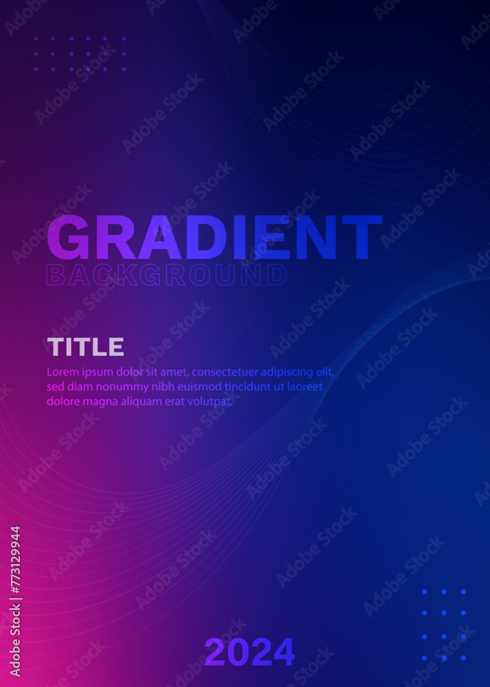 Bright Blue and Red Color Banner Background with Smooth Gradient