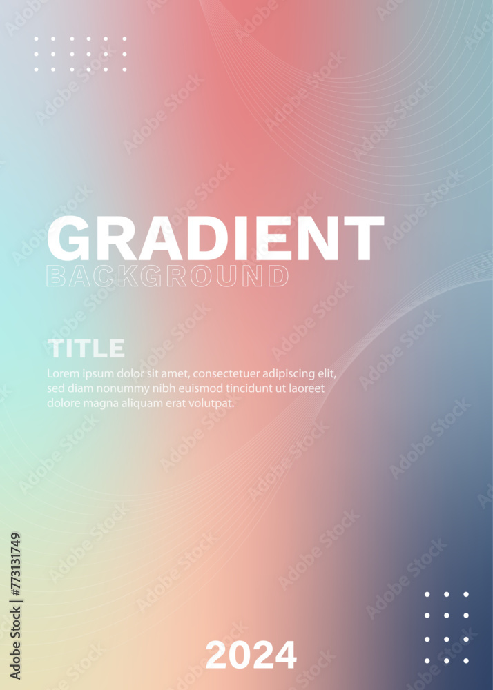 Simple Rainbow Gradient Vector Template for Creative Projects