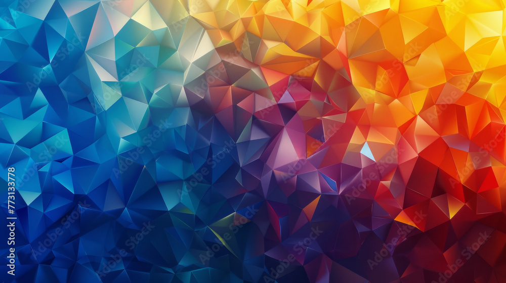 Illuminate your projects with the luminous gradient of a light abstract polygon wallpaper, evoking a sense of modernity. AI generative