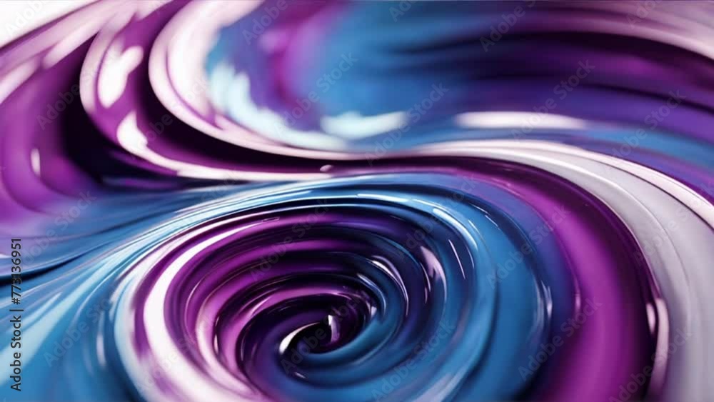 3D rendering of a blue and purple spiral.