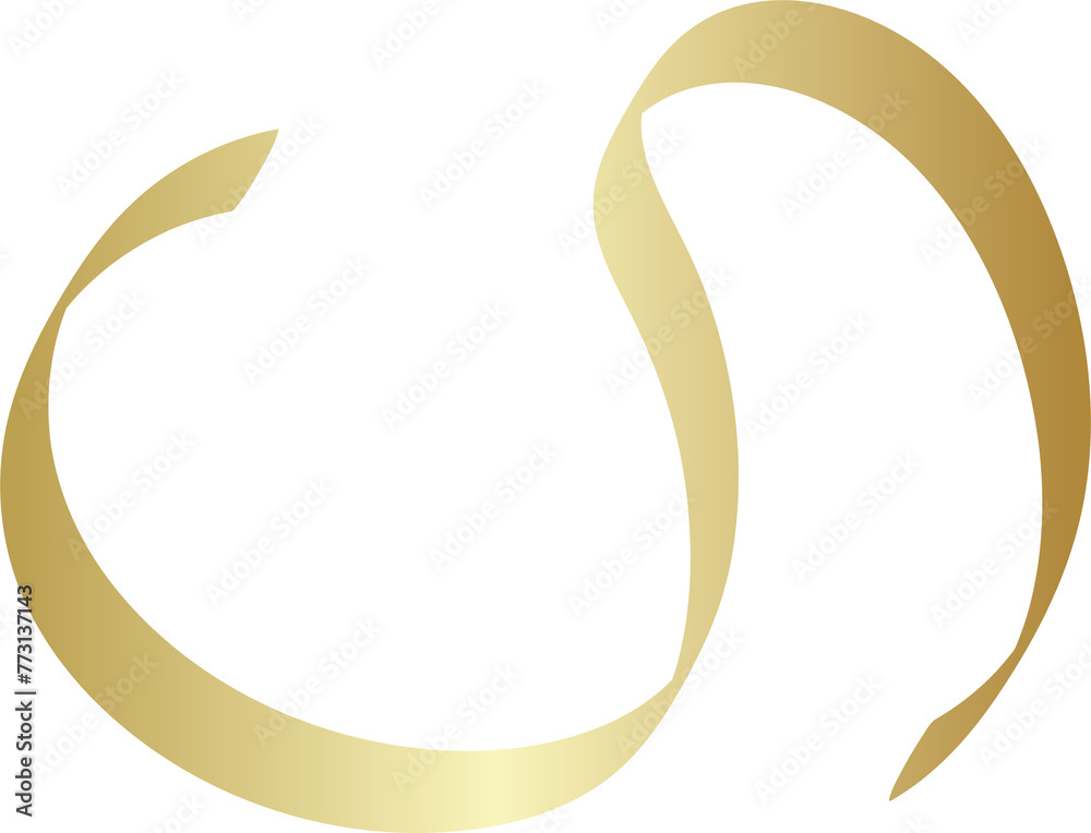 Set of decorative gold ribbon, christmas, new year, holiday Set of decorative gold ribbon, christmas, new year, holiday