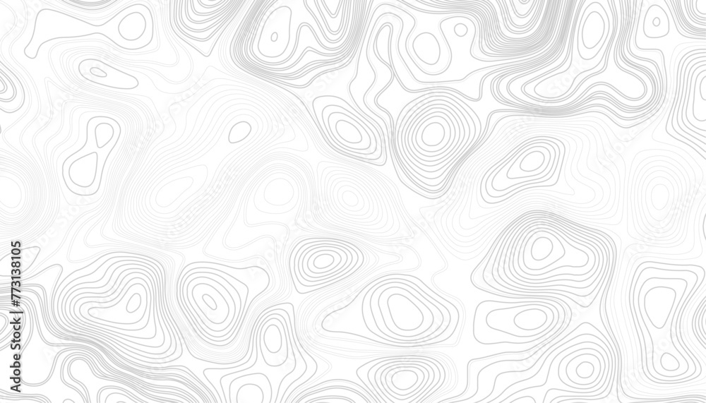 Fototapeta premium Topographic line pattern, map landscape background above view. Linear seamless pattern. Vector abstract line. 