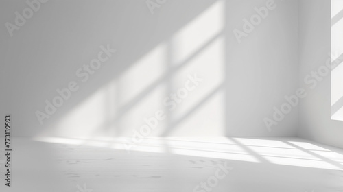 Minimalist wall with blurred shadow, abstract background for product presentation.