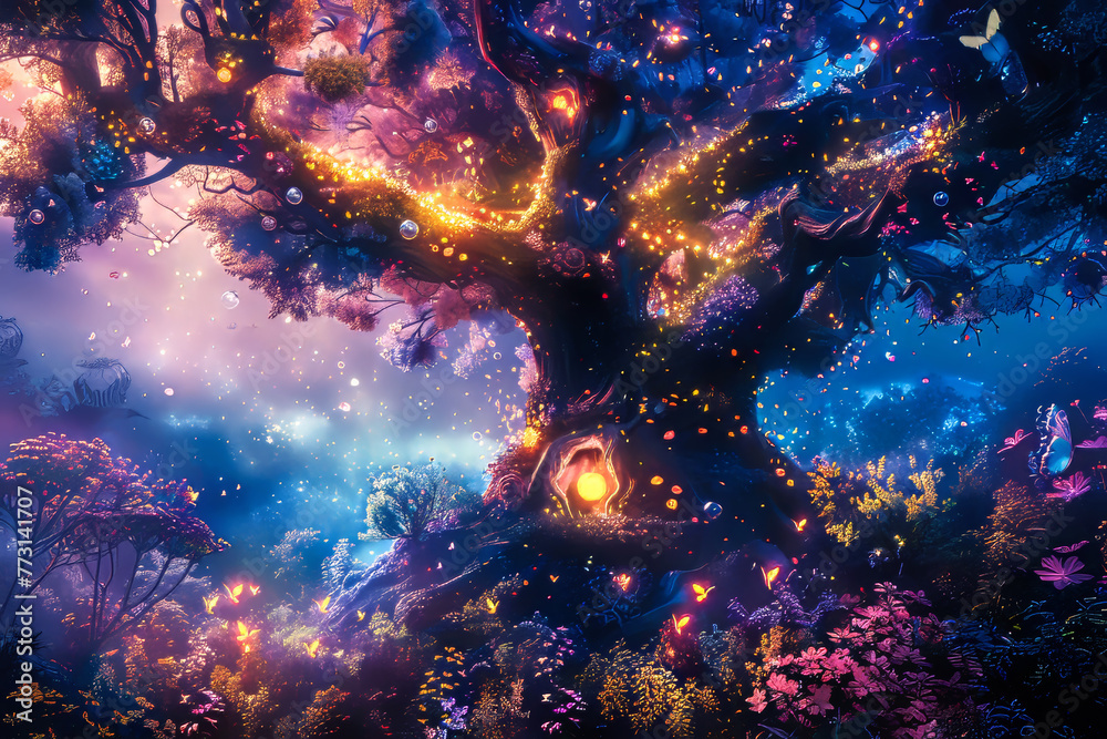 Nature Fantasy. Generated Image. A digital rendering of a magical natural fantasy. Nature Fantasy. Generated Image. A digital rendering of a magical natural fantasy.