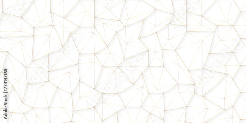 Abstract background seamless with lines and technology hexagon shape geometric texture background. White geometric minimal and hexagon shape banner design. Modern background used about technology.