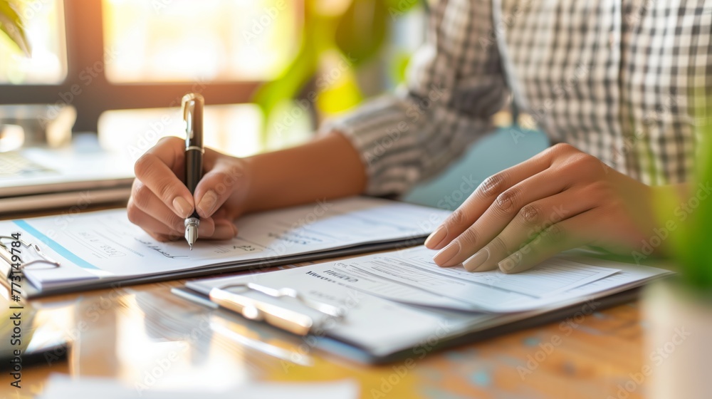 Financial Professional Reviewing Documents Financial Professional Reviewing Documents