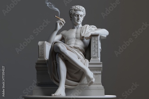 Classical Statue with a Modern Twist Smoking photo