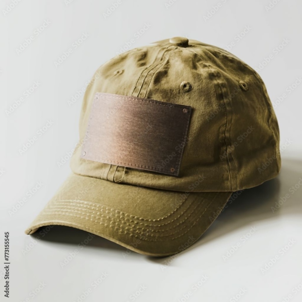 Fototapeta premium Brown baseball cap isolated on white background 