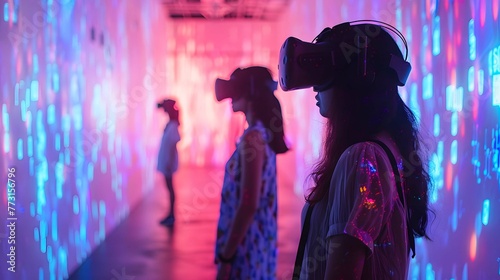 Immersive virtual reality experience whereshowcasing the future of entertainment and gaming photo