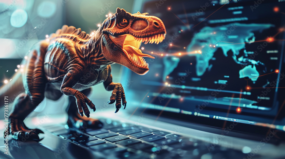 IT dinosaurs battling malware in a cyber-secured Jurassic Park